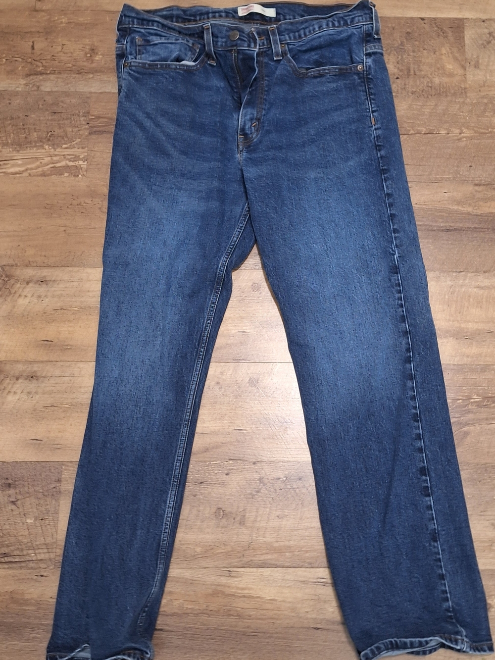 Signature by Levi Strauss Loose Fit Straight Jeans Denim Blue Cotton Size 34